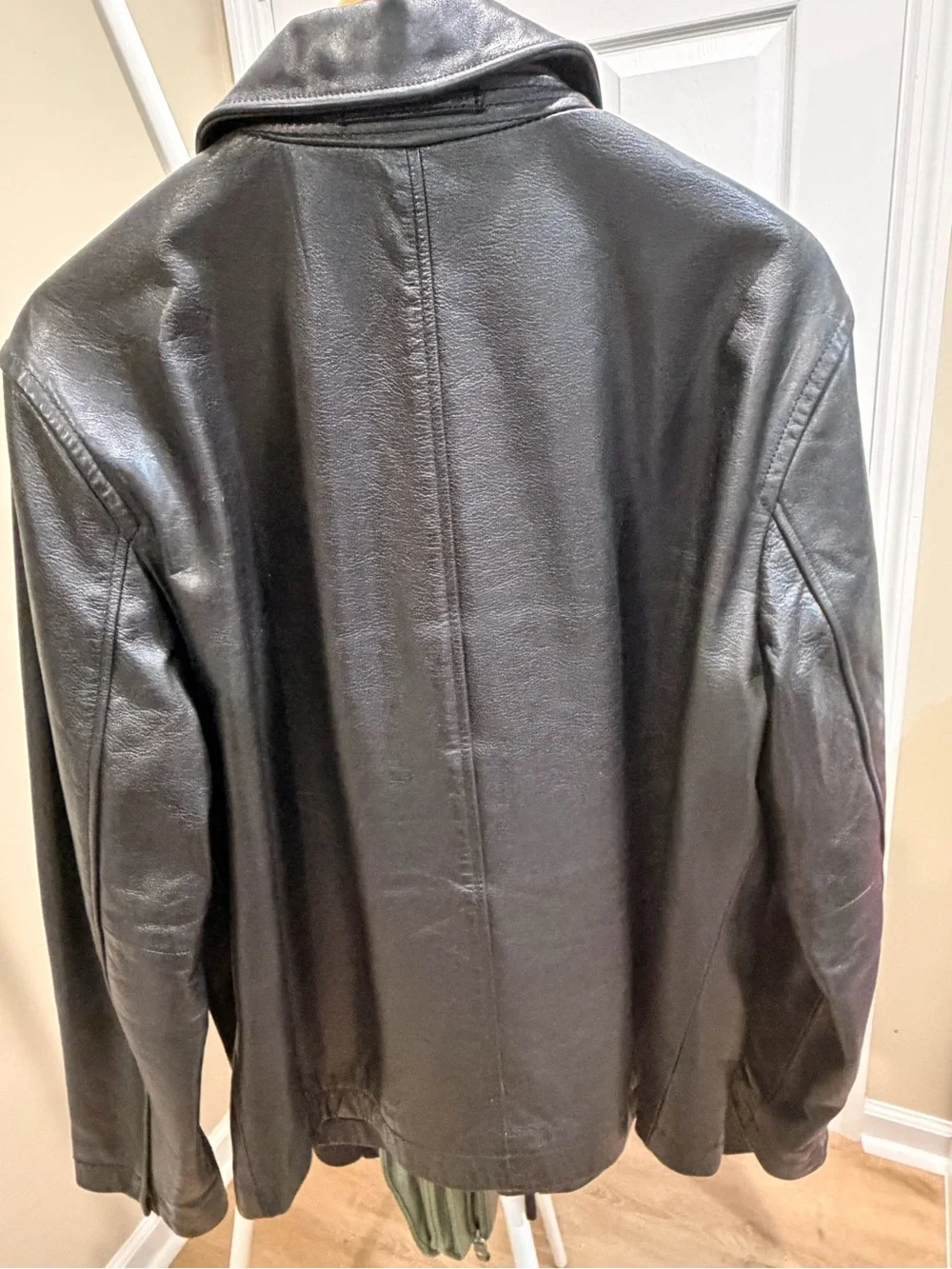 Banana Republic Black Leather Bomber Jacket